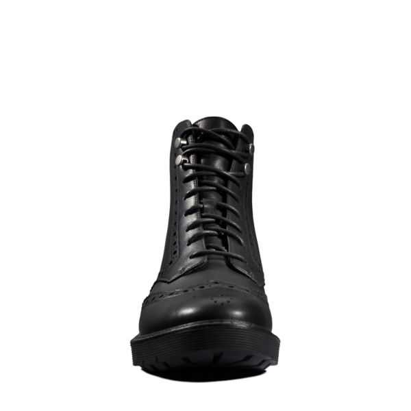 Clarks Womens Witcombe Flo Lace Up Boots Black | UK-9138672